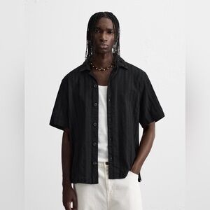 Zara striped jacquard shirt